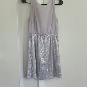Silver sequins dress Medium